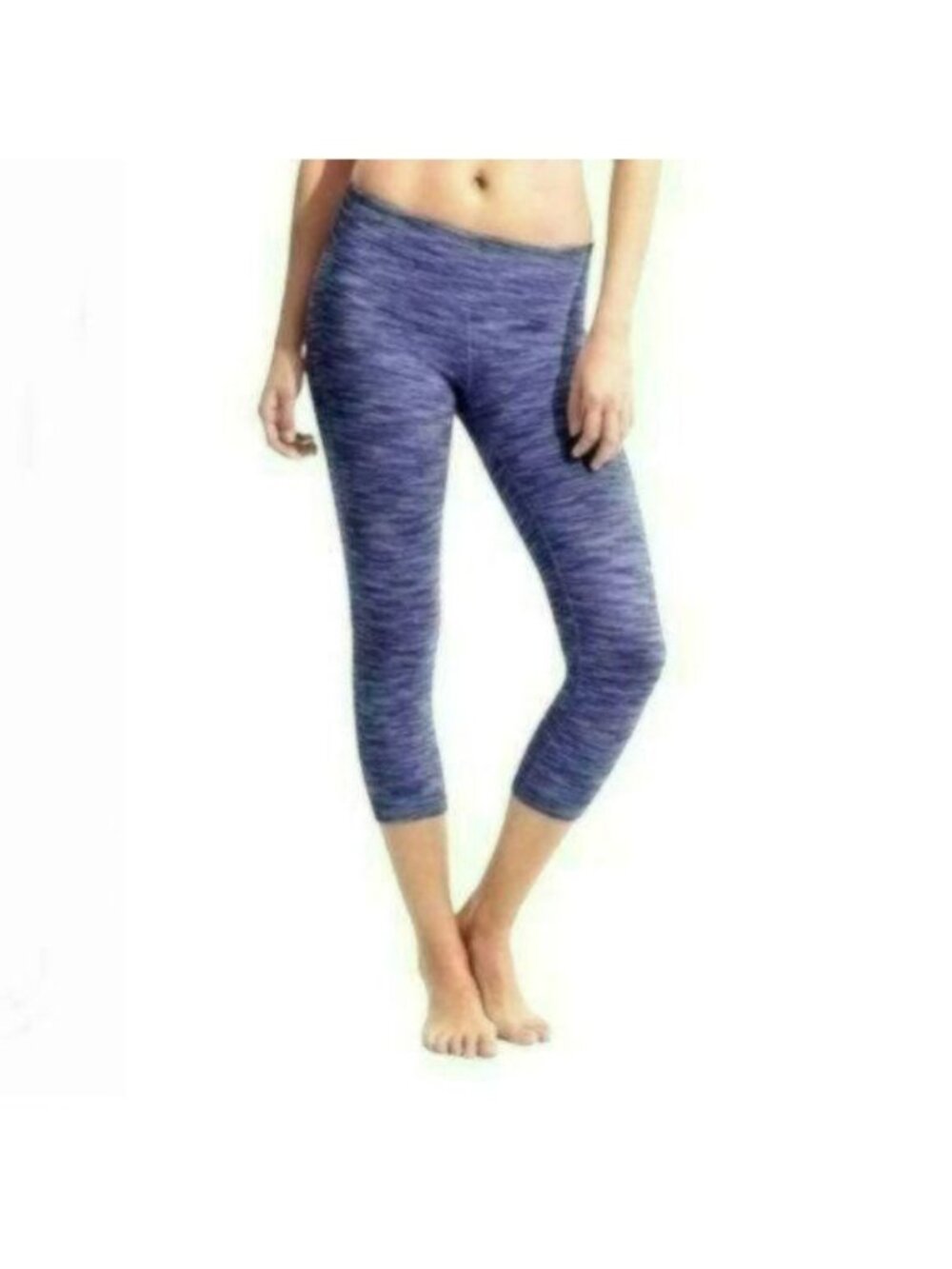 Athleta Energy Chaturanga Women's Medium Purple Tight Fit Mid Rise Crop Leggings